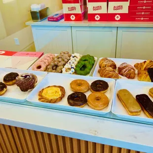 the selection of donuts