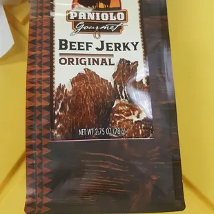 a packet of beef jerky