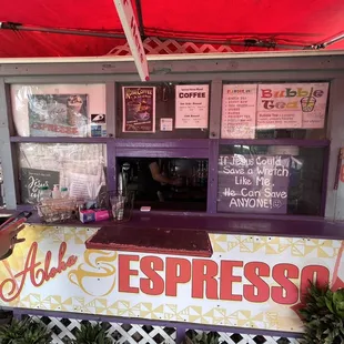 an espresso stand