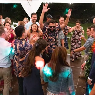 Everyone having a blast on the dance floor!