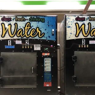 two water vending machines