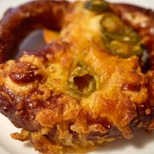 Jalapeno pepper and cheese pretzel