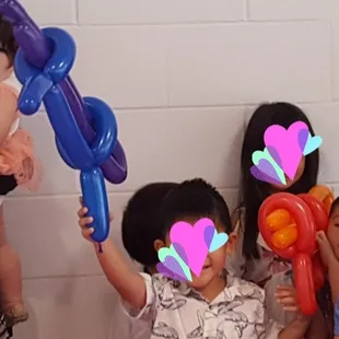 Balloon guns. My fault for not telling them no violent designs, but that would have reduced the already limited variety of balloon designs.