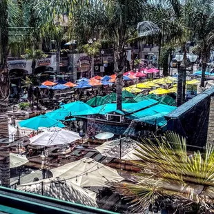 View from rooftop bar.