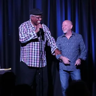 Comedy legend George Wallace drops in to join Don Barnhart onstage