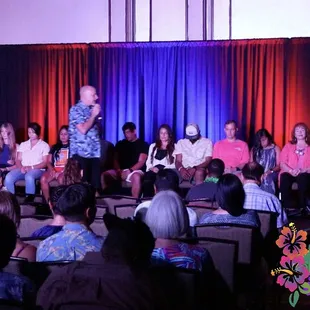 Comedy Hypnotist Don Barnhart at the Aloha Ha Comedy Club in Hawaii.