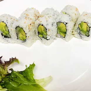 a plate of sushi