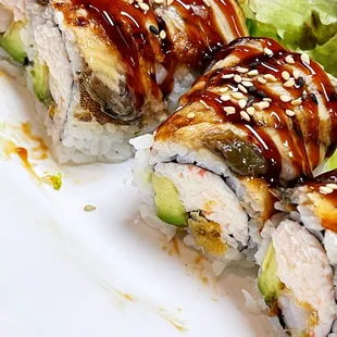 a plate of sushi