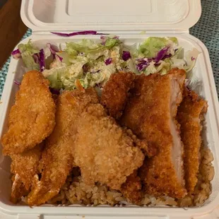 Shrimp and chicken combo