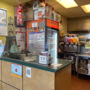 the counter area