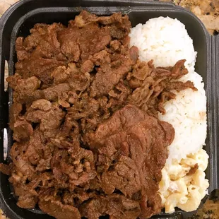 hefty amount of BBQ beef