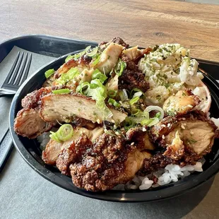 Crispy Pork Belli Aloha Plate