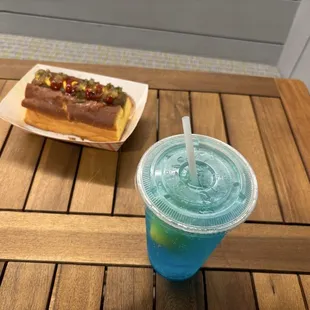 Blue Tea And The Vegetarian Hot Dog