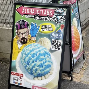 a sign for aloha icelabs