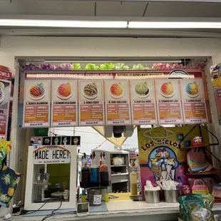 the inside of a food truck