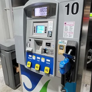 a gas pump at a gas station