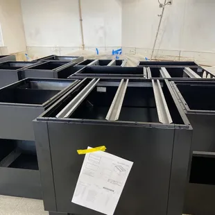 New counters waiting to be installed