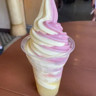 Raspberry swirl float