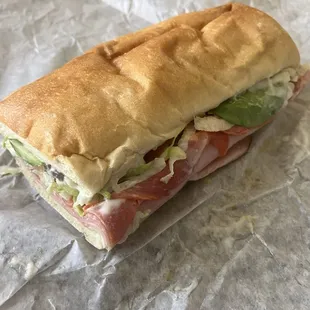 Number 1. "K-Best", 6 inch sub, all toppings except for peppers/spicy peppers.