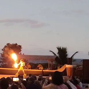 The finale.   Great mc and fire show