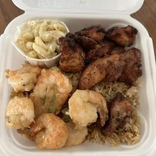 Mochiko Chicken and shrimp