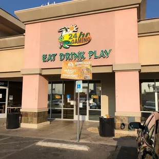 the front of the restaurant