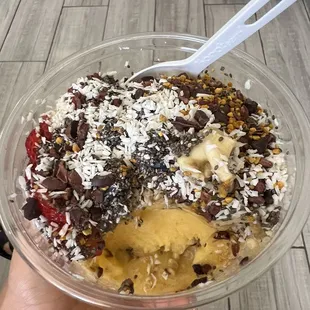 mango sorbet with the I&apos;m So Extra toppings