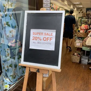 SALE on bedcovers but they also have other items on sale