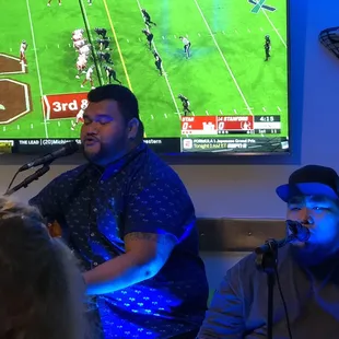 Big screen TV Football and Live Music!!