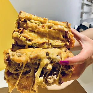 The Aloha Melt (top) and Bacon Patty Melt (bottom)