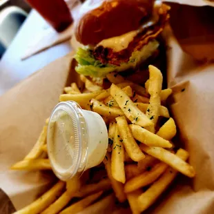 Spicy chicken sandwich combo