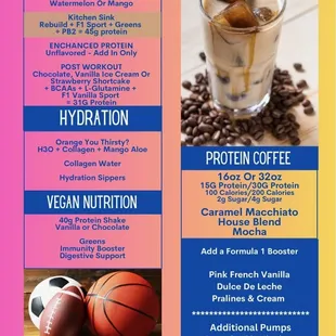 Try Our Protein Coffees, Vegan Options &amp; Sport Pre and Post Workout Options