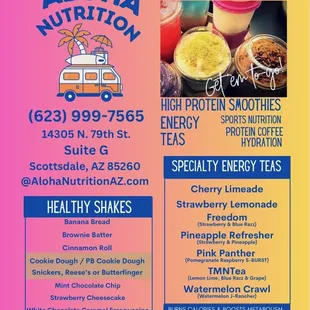 Gotta Try The High Protein Smoothies and Energy Teas!!!