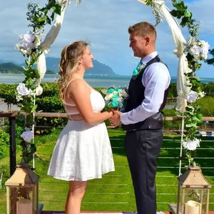 Beautiful day to Officiate these young Marines who got married at my venue