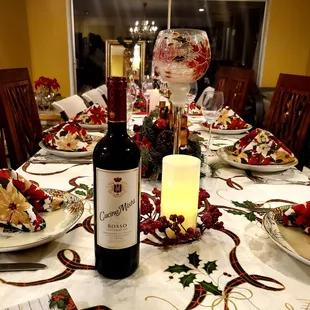 Christmas Party Table Set up