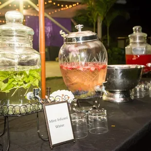 Self serve drink station (very popular among my guests)