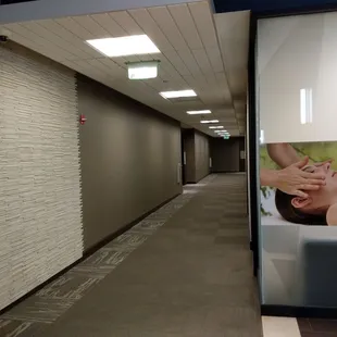 Look for that face and follow the hallway