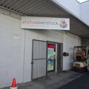 Just through the glass door!