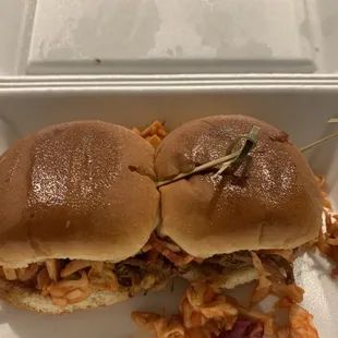 Kalua Pig with Kimchi Slaw Sliders