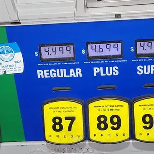The gas prices as of July 13, 2024.