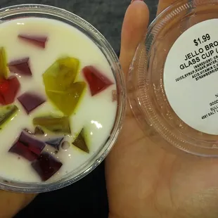 "Jello broken glass cup"