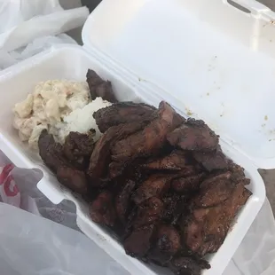 Aloha Plate $5 BBQ chicken mini meal