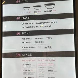 a menu for a coffee shop