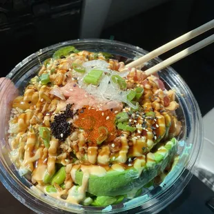 Custom poke bowl.
