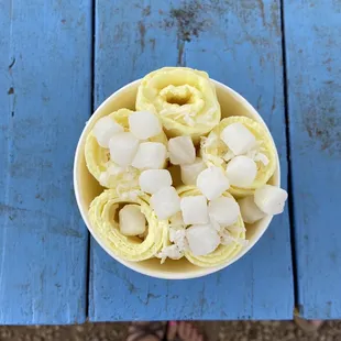 a bowl of ice cream