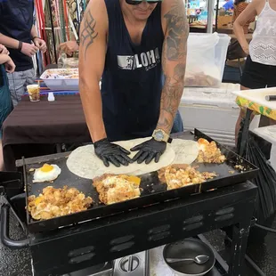 Making the breakfast!