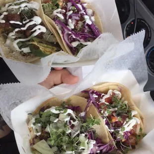 Tacos beef and chicken