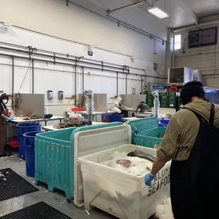 a man in a warehouse