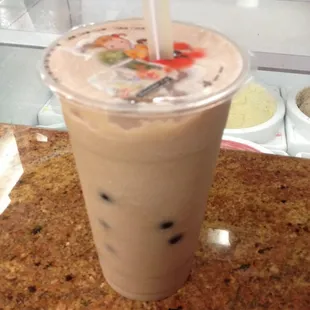 Lavender milk boba smoothie!