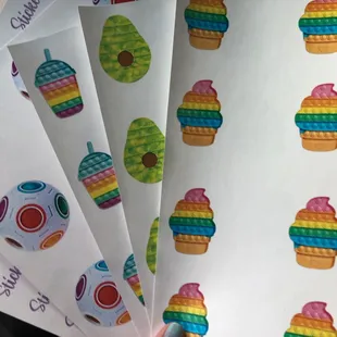 Birthday fidget stickers